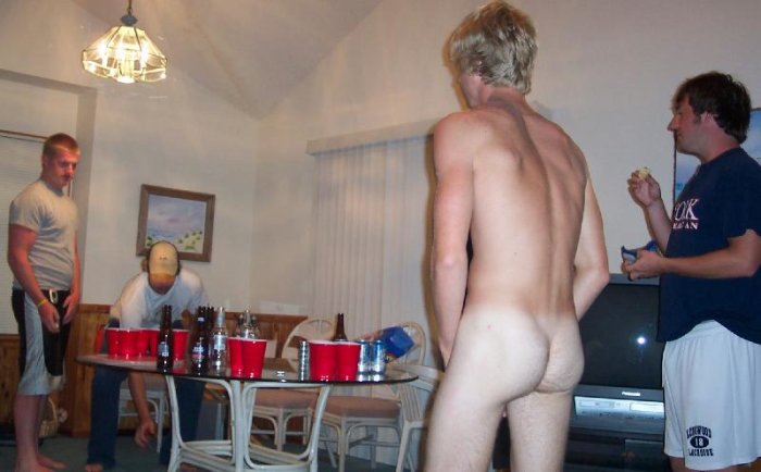 Naked frat boy beer pong full size