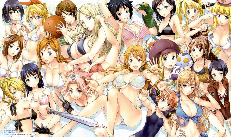 Sexy one piece swimsuits anime girls full size