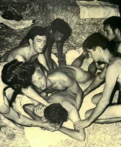 Vintage gay interracial group sex full size