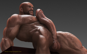 Body lounger digital gay erotic art 960X595 jpeg