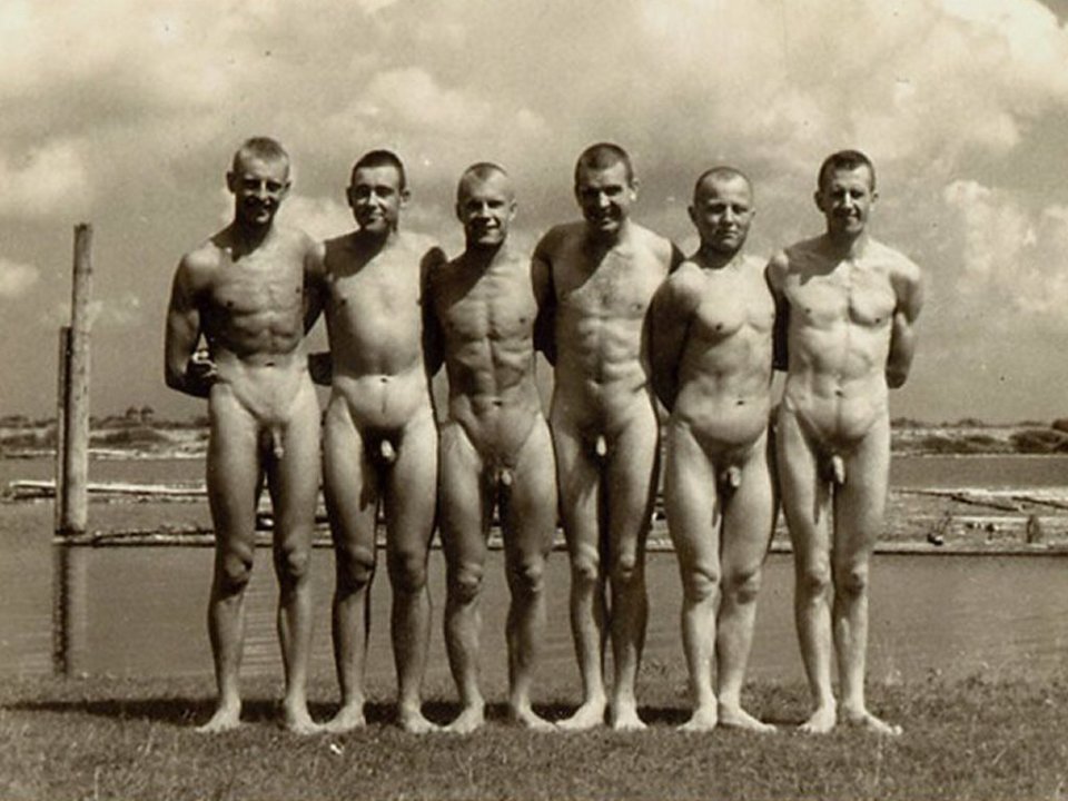 Naked vintage man nude full size