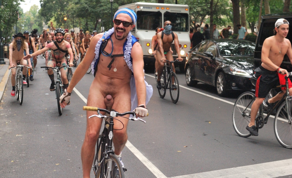 Naked bike ride full size