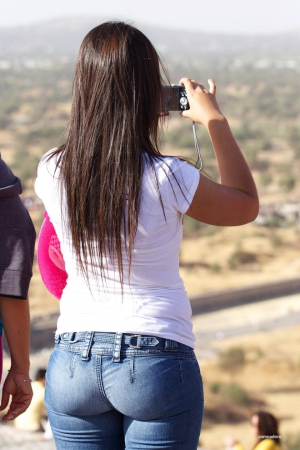 Candid street voyeur tight jeans ass hot pants 960X1440 jpeg