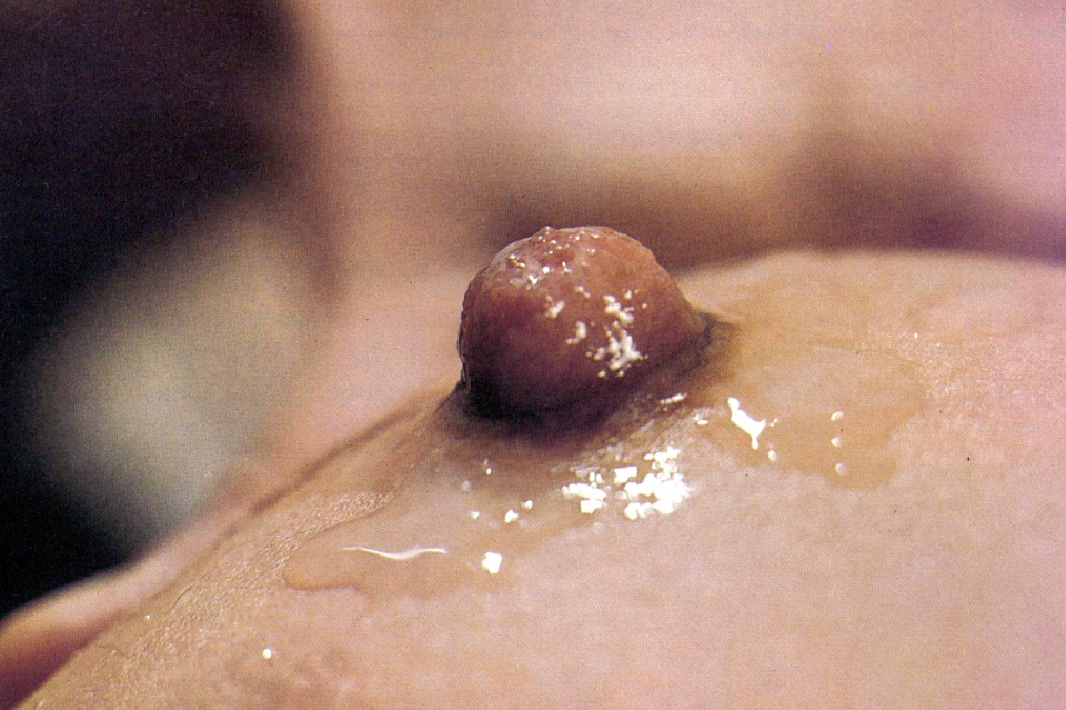 Cum on nipple close up full size