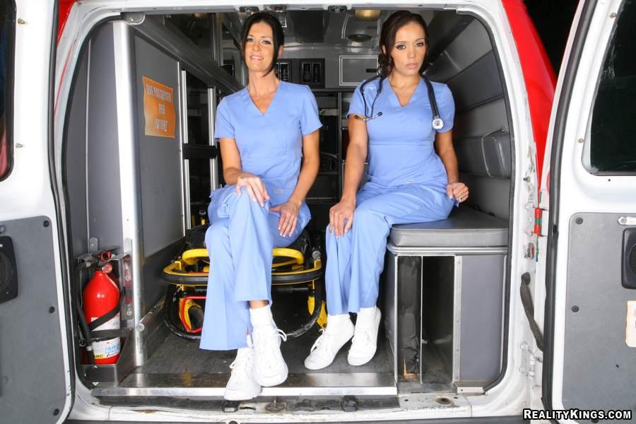 Naked female in ambulance full size