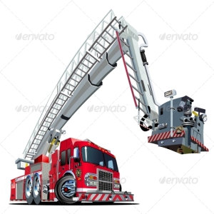 Cartoon fire truck vector 590X590 jpeg