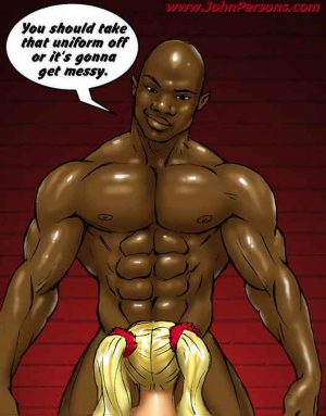 Two hot blondes bet on big black cock comic 528X675 jpeg