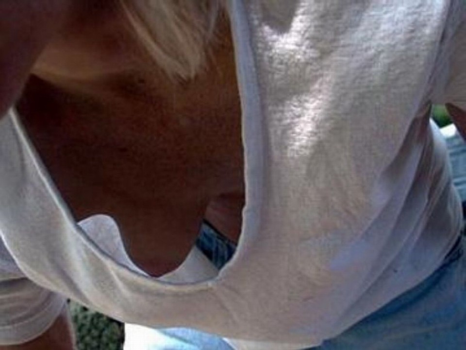 Amateur homemade downblouse full size