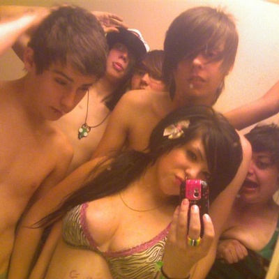 Emo teen girl gangbanged full size