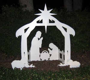 Outdoor christmas yard nativity scene 960X859 jpeg