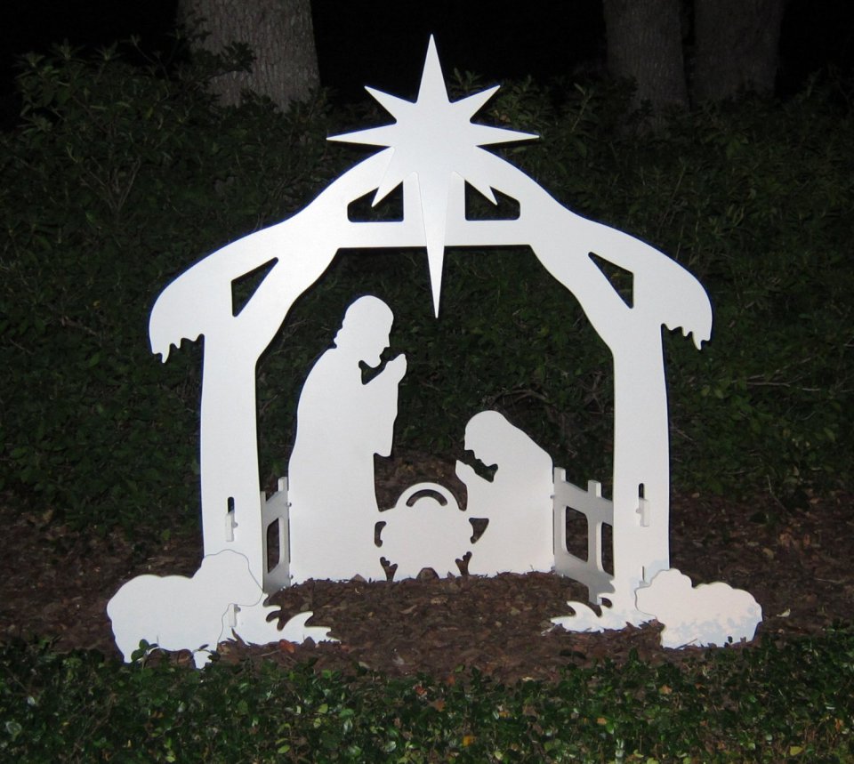Outdoor christmas yard nativity scene full size