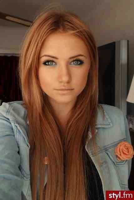 Red brown hair color with blonde highlights full size