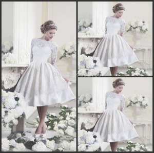 Long sleeve short wedding dress 960X959 jpeg