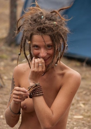 Nude hippie girl with dreads 404X569 jpeg