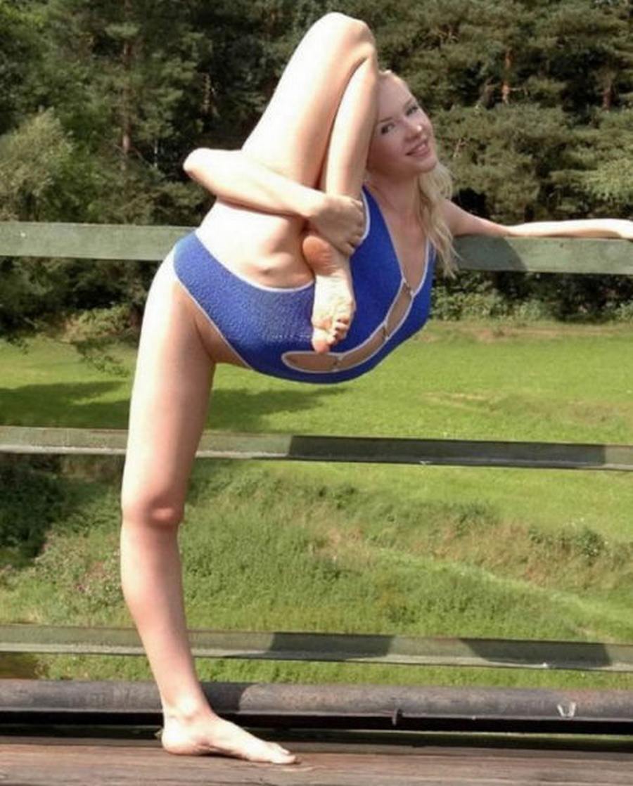 Contortionist girl flexible woman full size