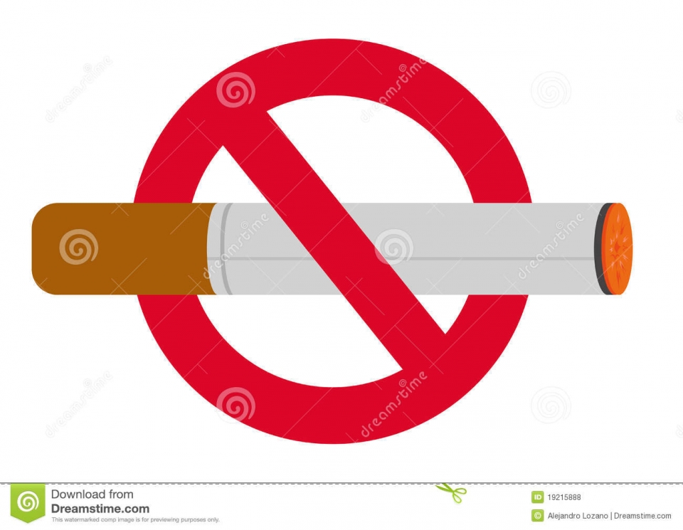 No sign smoking cigarette full size