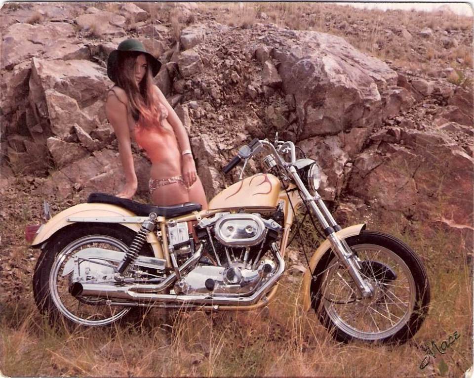 70s vintage girls on motorcycles full size
