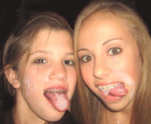Cute girl with braces facial cumshot 960X785 jpeg
