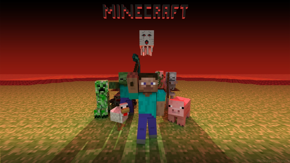 Awesome minecraft desktop background full size