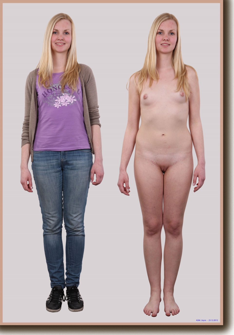 Clothes on off nude full size