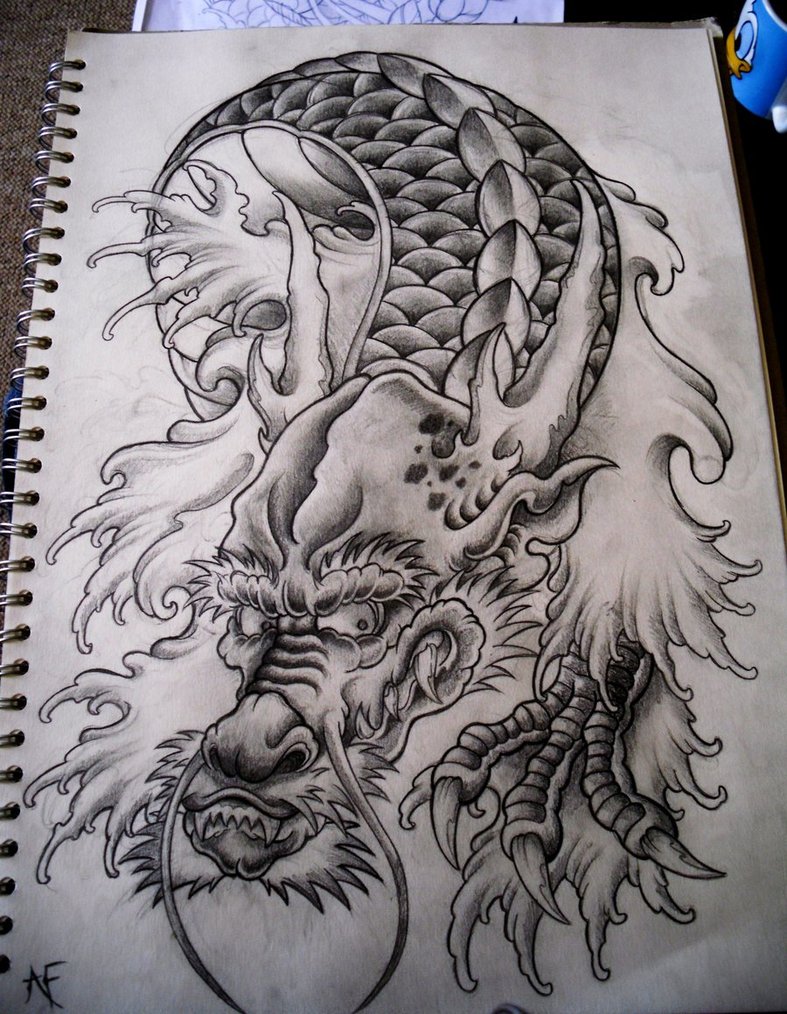 Traditional japanese dragon tattoos full size