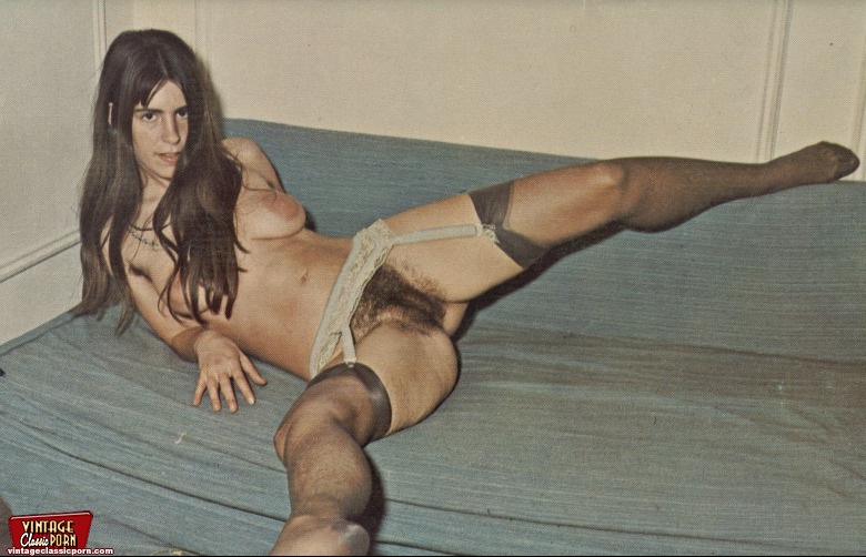 Vintage hairy pussy hippie retro porn full size