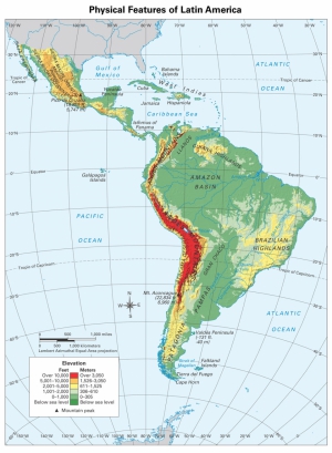 Latin america physical map 960X1311 jpeg