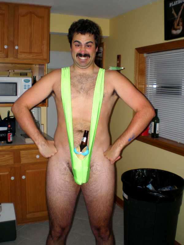 Borat in mankini boy at party full size