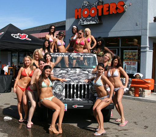 Hooters bikini car wash girls full size