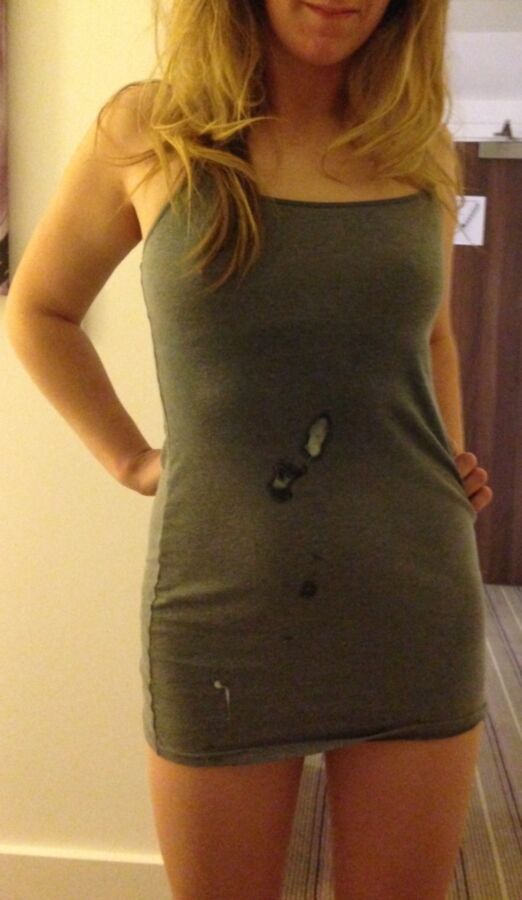 Cum on her clothes full size