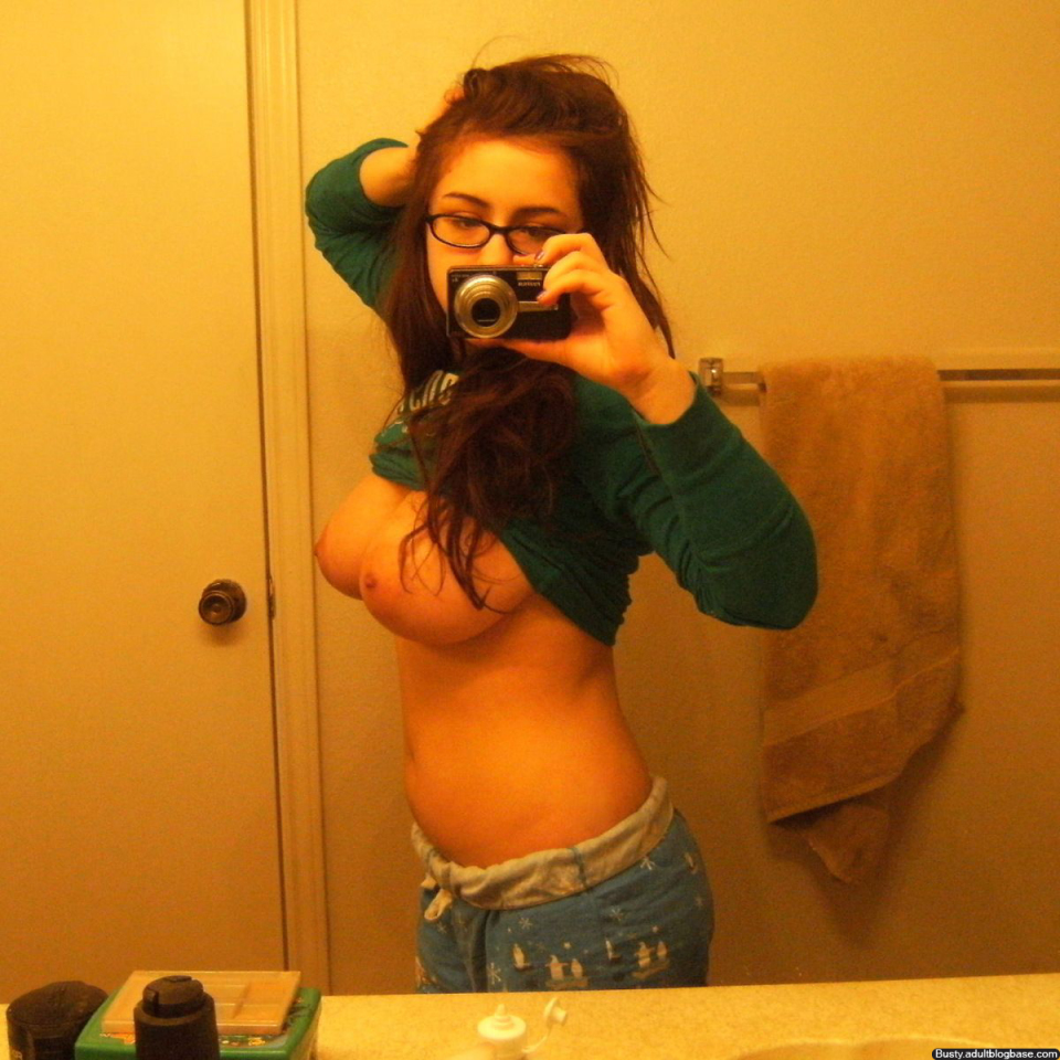 Girls with big tits glasses self shot full size