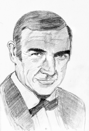 Sean connery portrait sketch 500X735 jpeg