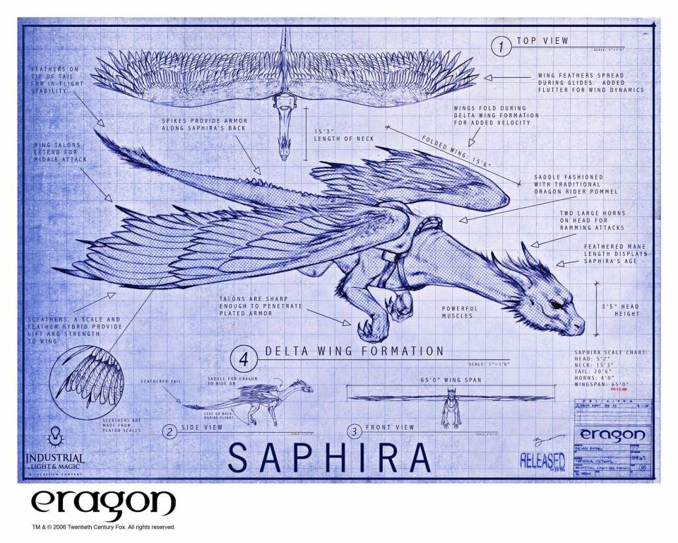 Eragon dragon saphira full size