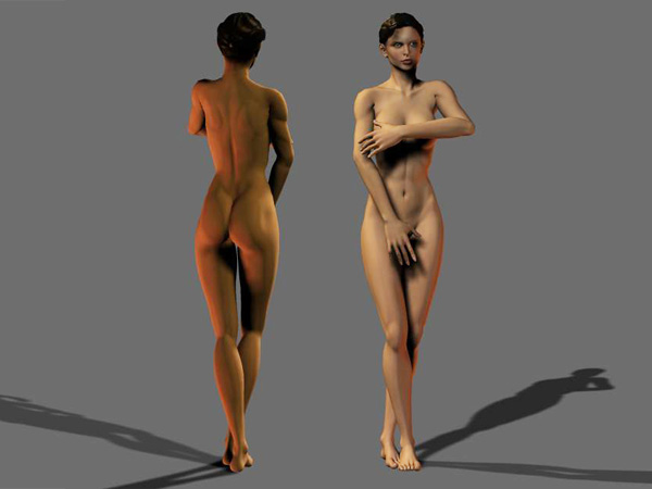 Free 3d character models female full size