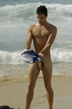 Naked men on nude beach 448X672 jpeg