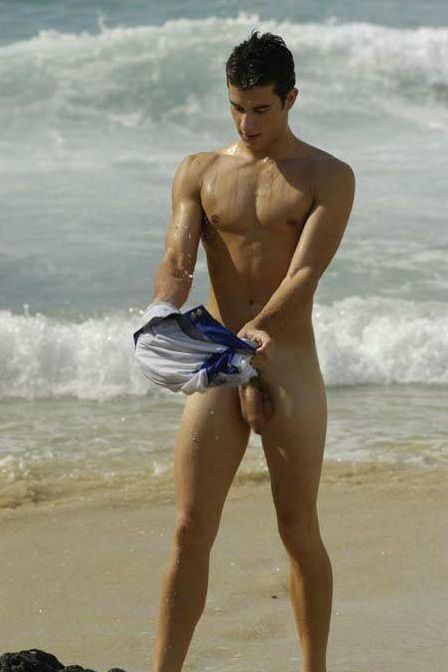 Naked men on nude beach full size