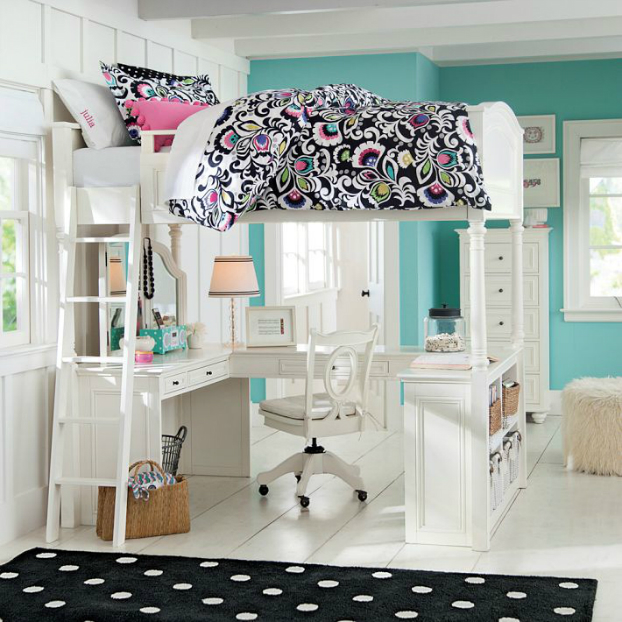 Pottery barn teen loft bed full size