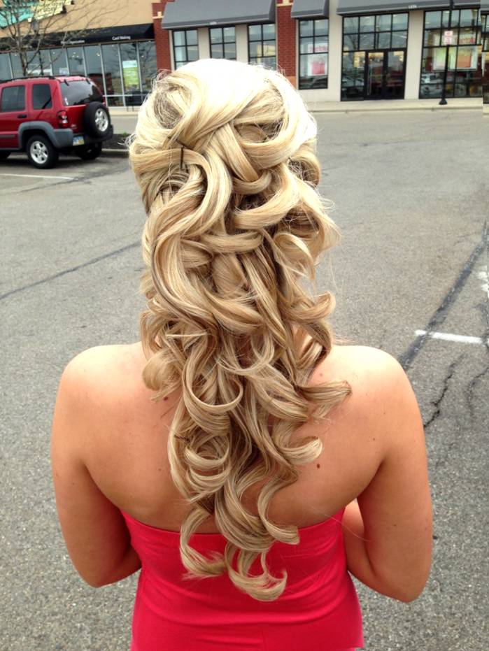 Prom hair half up full size