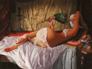 Beautiful woman oil painting 960X722 jpeg