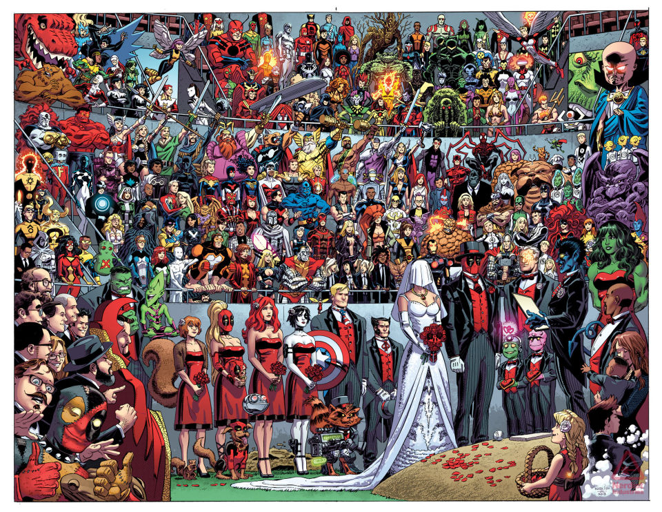 Marvel deadpool wedding full size