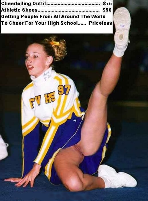 High school cheerleaders no panties oops full size