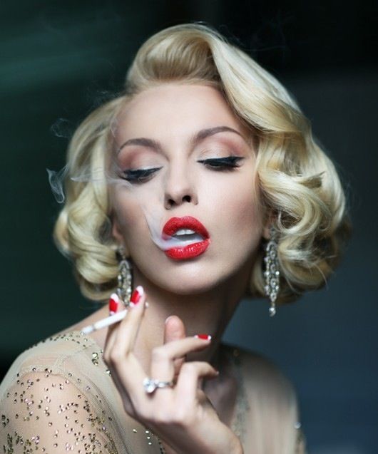 Vintage pin up makeup and hair full size