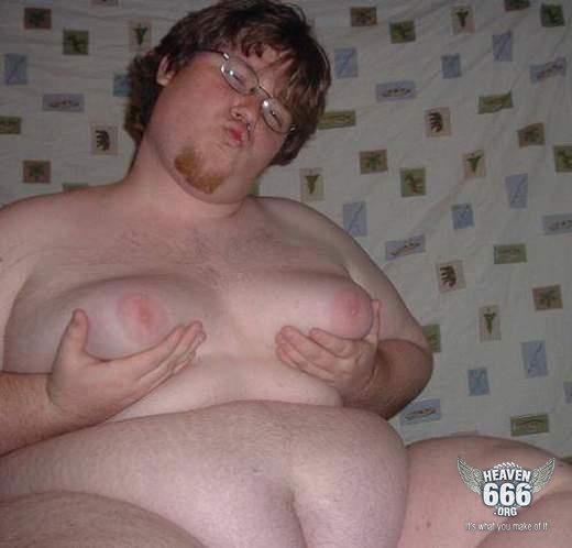 Fat man with boobs full size