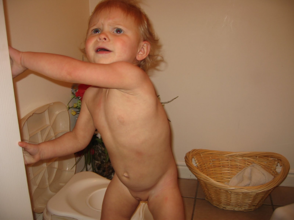 Naked toddler girls pee full size