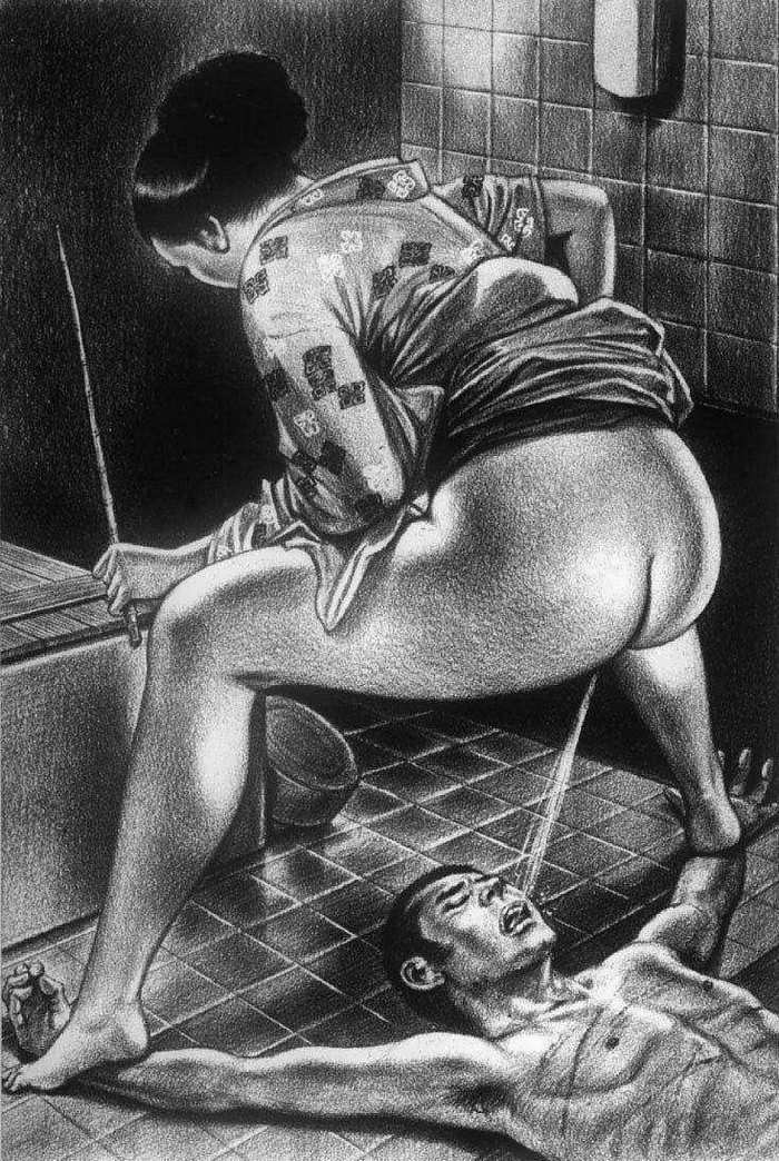 Vintage femdom piss art full size