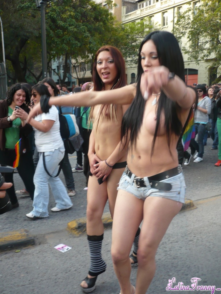 Shemales naked on street full size