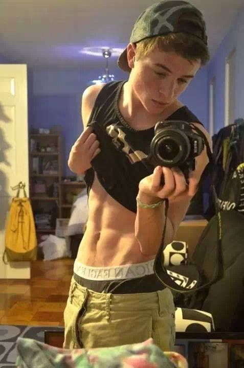 Cute teen boy selfie full size
