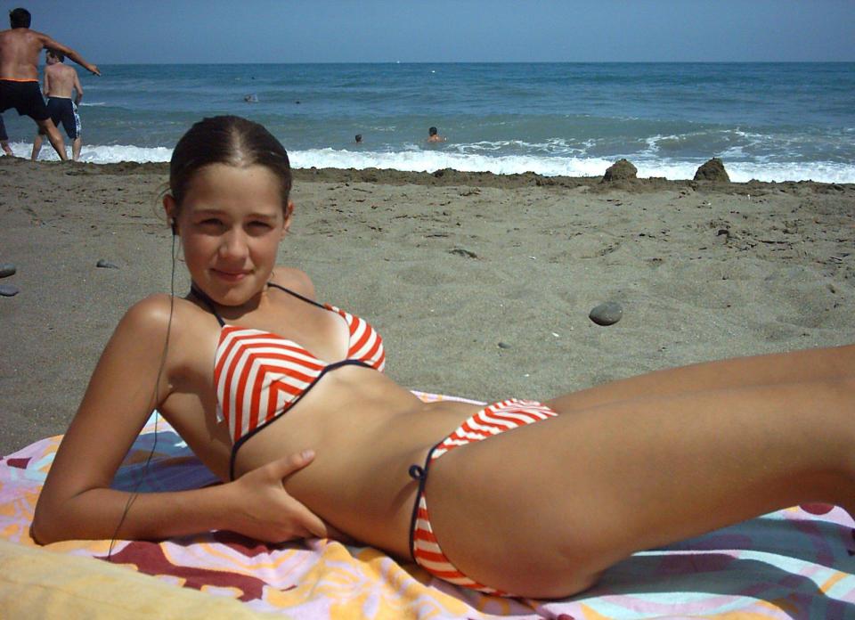 Young teen girls beach bikinis full size