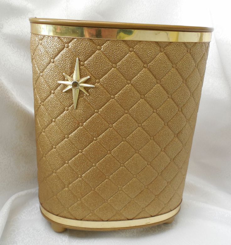 Vintage mid century wastebasket full size