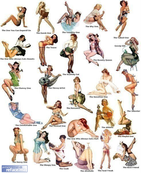 Pin up girl poses full size